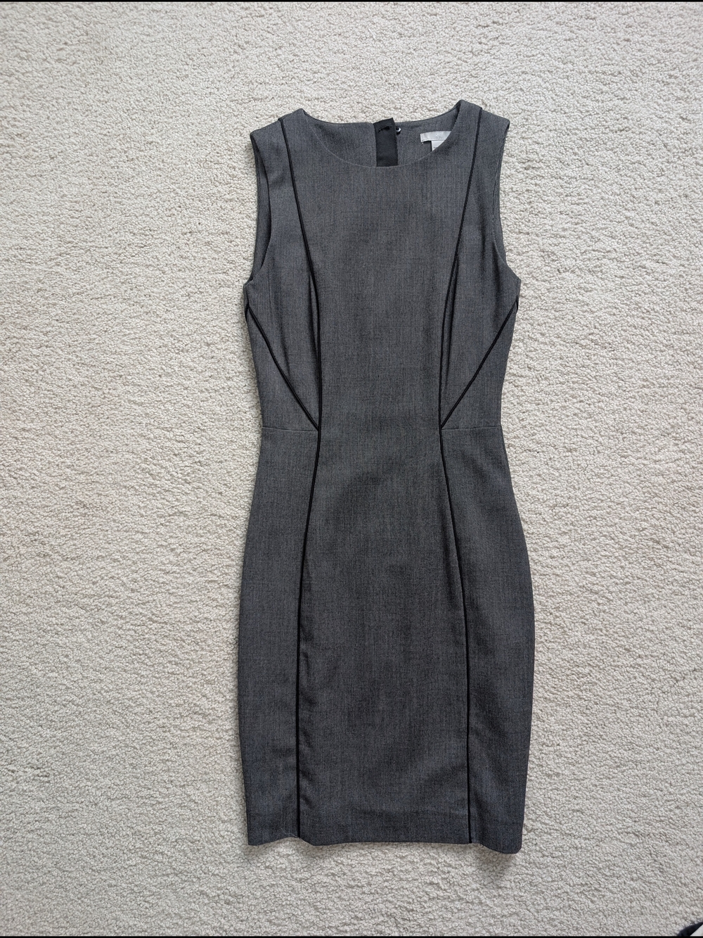 H&M Charcoal Gray Sleeveless Sheath Dress
